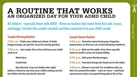 Printable Daily Schedule For Adhd Child Printable Word Searches