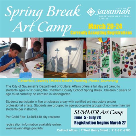Southern Mamas Blog Archive Savannah Spring Break Camps 2017 Art