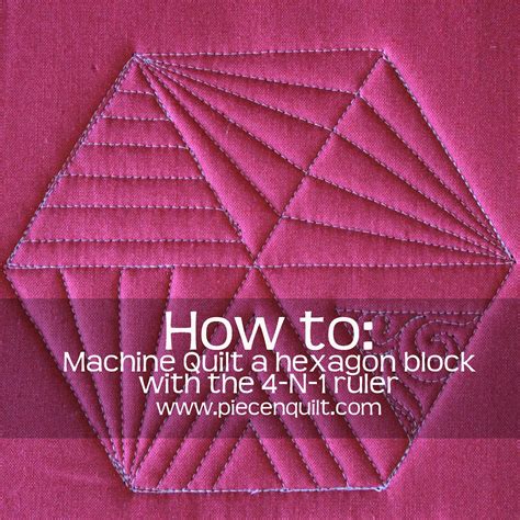 Blank hexagon templates hexagon quilt pattern hexagon shape. Piece N Quilt: How to: Machine Quilt a Hexagon Quilt Block ...
