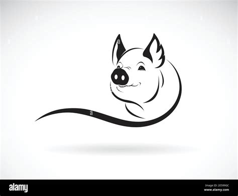 Vector Of A Pig Head Design On White Background Farm Animals Pig Head