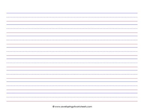 So، make sure that whenever you write a proper noun write it in capital letter. 5 Best Images of 1st Grade Printable Lined Paper ...