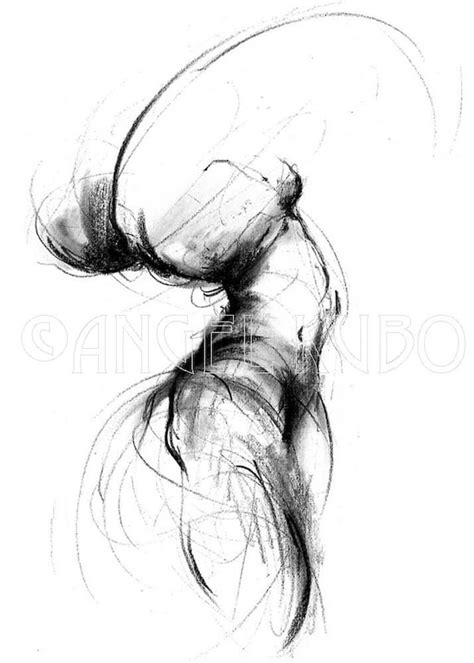 Items Similar To Charcoal Girl Nude Figure Drawing No X Inch X Cm Include A