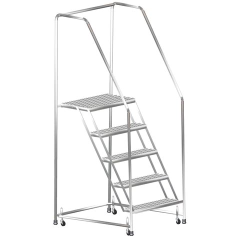 Ballymore Ss630 6 Step Stainless Steel Rolling Ladder With Spring