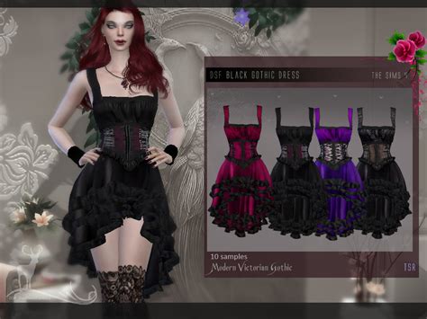 Dansimsfantasys Modern Victorian Gothic Black Gothic Dress Sims New
