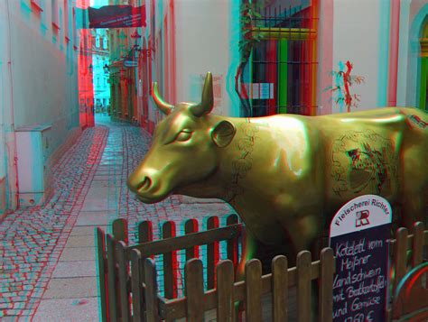 3d Redcyan Anaglyph Meißen Goldene Kuh A Photo On Flickriver