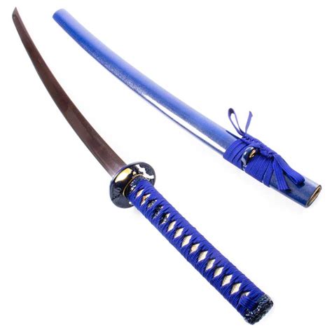 Damascus Blade Blue Katana Blue Finish Samurai Sword Damascus Steel