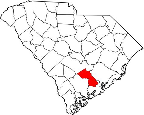 Image Map Of South Carolina Highlighting Dorchester County