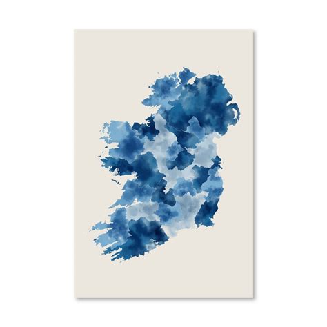 Ireland Watercolor Canvas Clockcanvas