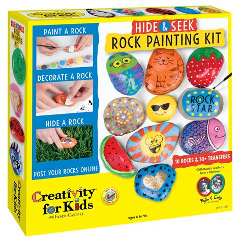 Creativity For Kids Hide And Seek Rock Painting Kit Child Craft Kit