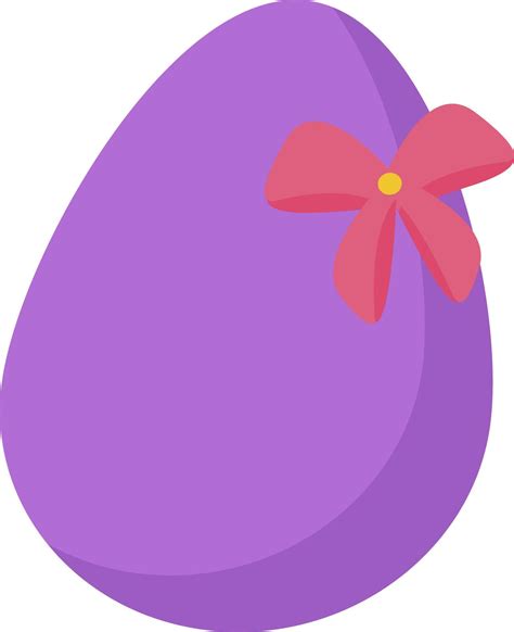 Purple Easter Egg With A Bow 7165431 Vector Art At Vecteezy
