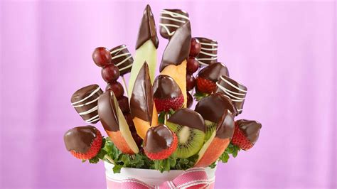 Chocolate Dipped Fruit Bouquet Recipe Recipes