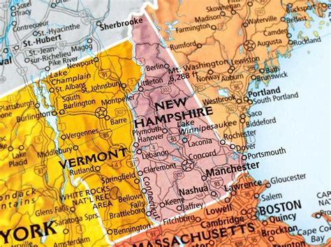 Map Of Vermont And New Hampshire Towns
