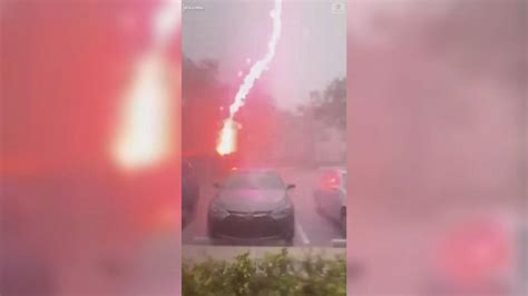 Florida Lightning Strike Caught On Camera Video Abc News
