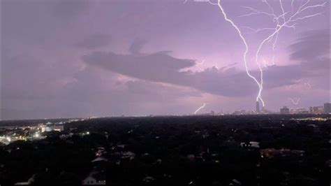 Houston Storm Video Viewer Capture Lightning Show On May 28 2021