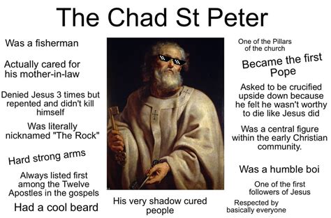 The Chad Series St Peter Catholicmemes