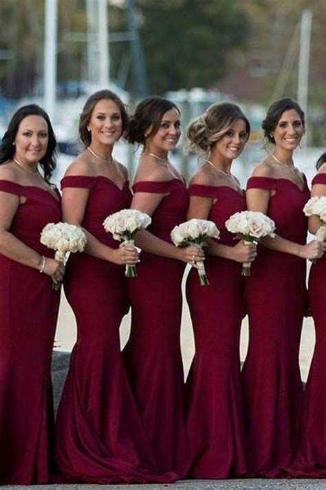 Burgundy Bridesmaid Dresses 10 In 2020 Burgandy Bridesmaids Dress