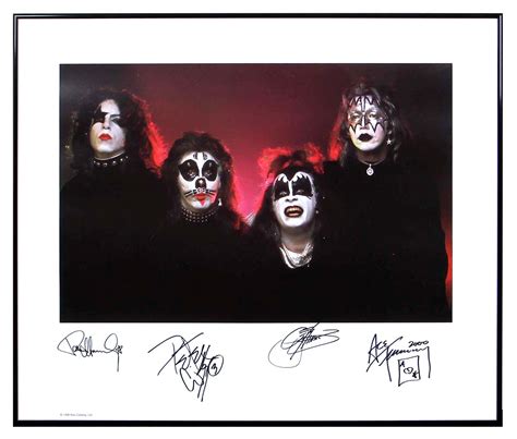 Lot Detail Kiss Debut Album Cover Outtake Photo Lithograph Poster From Signed In