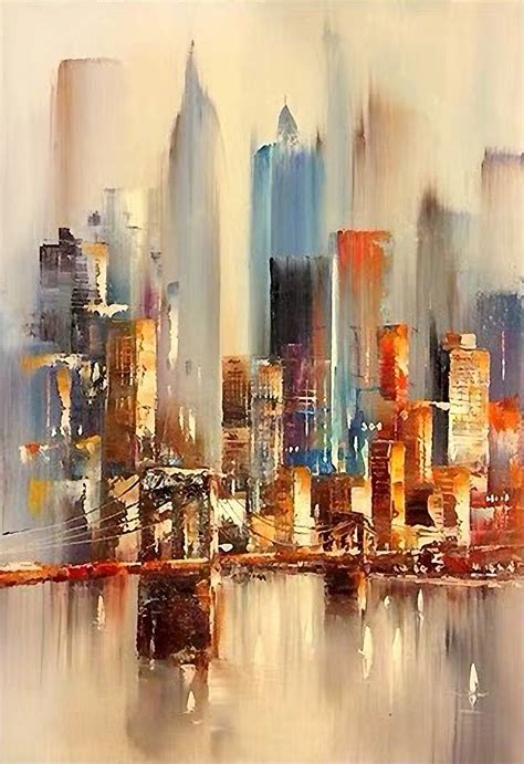 Buy Large Original Abstract City Painting Urban Art Painting Online In