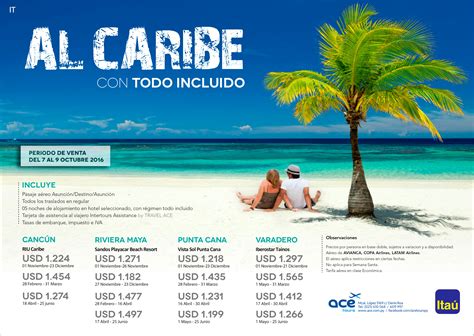 Al Caribe Todo Incluido Ace Tour Srl Viajes Y Turismoace Tour S
