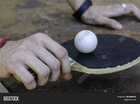 Male Hand Holds Ping Image And Photo Free Trial Bigstock