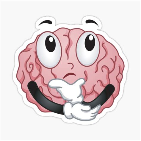 Thonkerthinking Brain Sticker For Sale By Farhadaali Redbubble