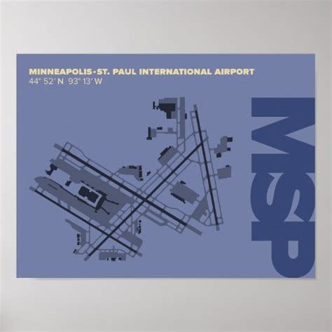 Minneapolis St Paul Airport Msp Diagram Poster