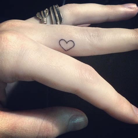Cute Heart Finger Tattoo Tattoos Pinterest