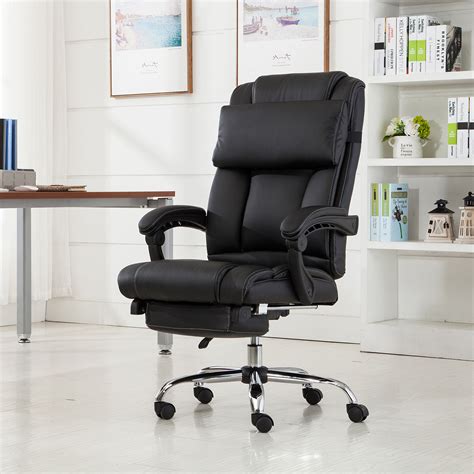 It is constructed with an environment friendly leathers that is armed with bim active lumbar pivot for lumbar support. Belleze Executive Reclining Office Chair High Back Faux ...