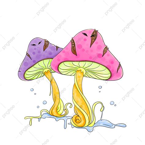 Psychedelic Mushroom Hd Transparent Mushroom Pink Retro Psychedelic