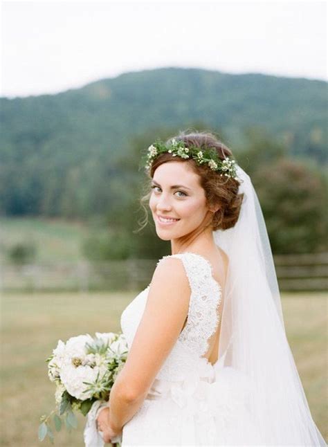 Top 10 Wedding Hairstyles With Flower Crown Veil For 2018