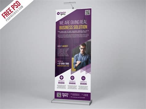 Creative Agency Roll-Up Banner PSD Template | PSDFreebies.com