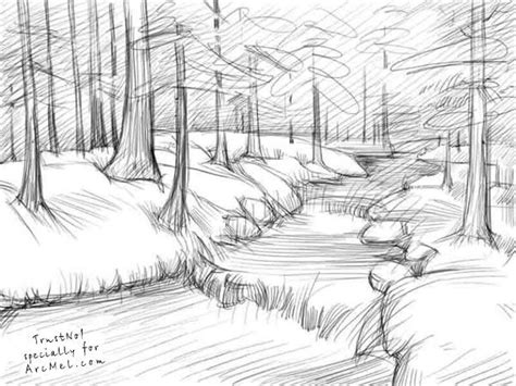 How To Draw A River With Pencil Easy - pic-toethumb