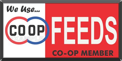 Co Op Co Op Feeds Feed Store Vintage Old Farm Sign Remake Aluminum Size