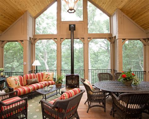 Screened porches offer great shelter from the elements and let you enjoy your outdoor living space during all seasons. Sunroom With Wood Burning Stove Home Design Ideas ...