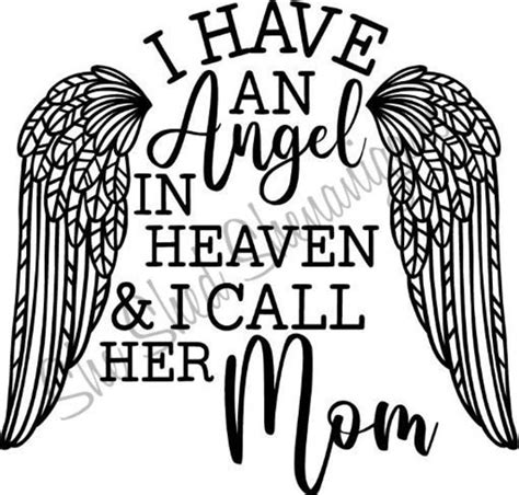Mom In Heaven Svg 298 File Svg Png Dxf Eps Free