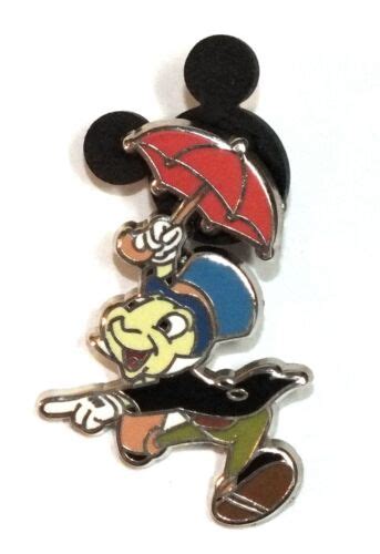 Disney Pin Trading Pinocchio Jiminy Cricket Red Umbrella Floating