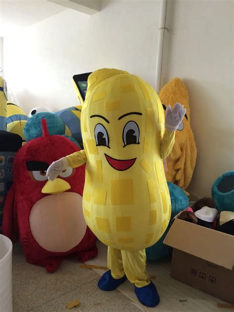 Hot Sale Professional Peanut Mascot Costume Adult Size Fancy Dress