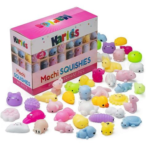 Mini Animal Squishy Pack 40 Pieces Random Mochi Squishies Party Favor