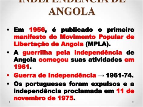 Indepêndencia De Angola