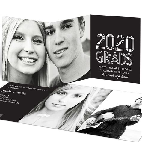 Joint Party Striped Success Trifold Graduation