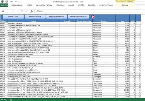 Planilha De Controle De Estoque R 12500 Em Mercado Livre