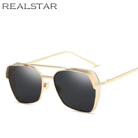 realstar 2018 alloy frame fashion sunglasses for men brand designer sun glasses womens vintage