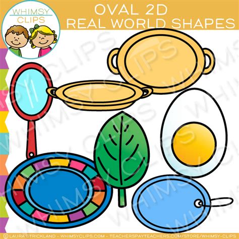 Oval 2d Shapes Real Life Objects Clip Art Images
