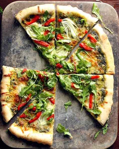 20 Minute Pesto Pizza With Fresh Greens The Dinner Shift