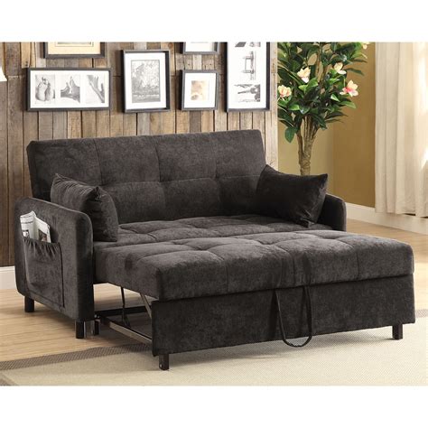 Sleeper sofa sofas & couches : Danny Sleeper Sofa Bed with Armrest Storage Pocket ...