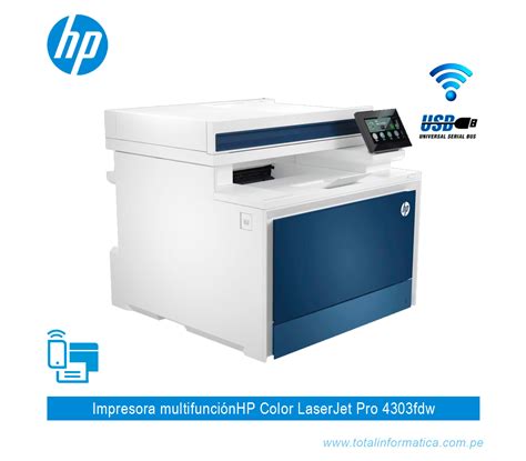 Impresora Hp Color Laserjet Pro 4303fdw Multifuncional Adf 35 Ppm