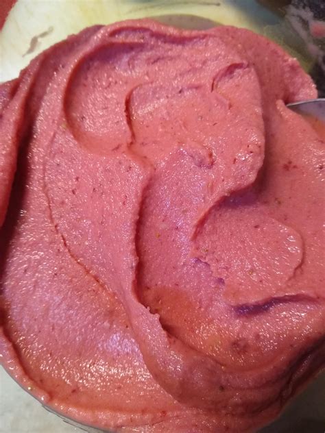 Easy Ice Cream With A Vitamix Frozen Strawberries Yogurt And Sweetener Buzz Enjoy R