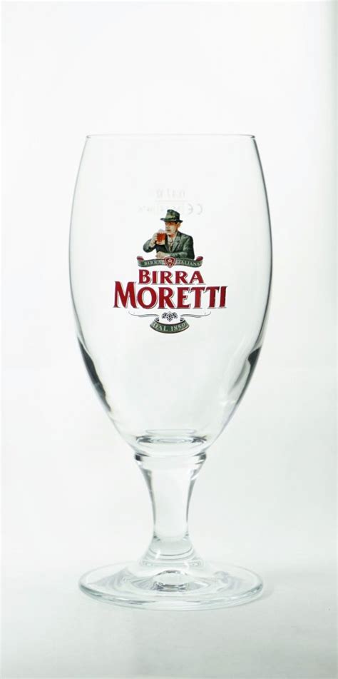 Birra Moretti Beer Glass 40 Cl Italy Beer Glasses