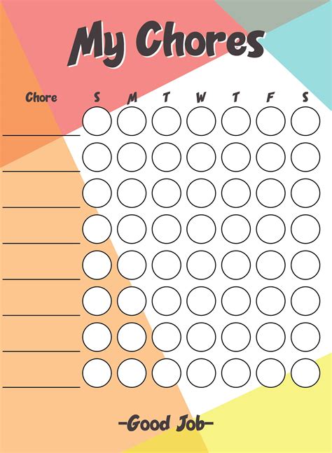 Create Your Own Chore Chart Printable