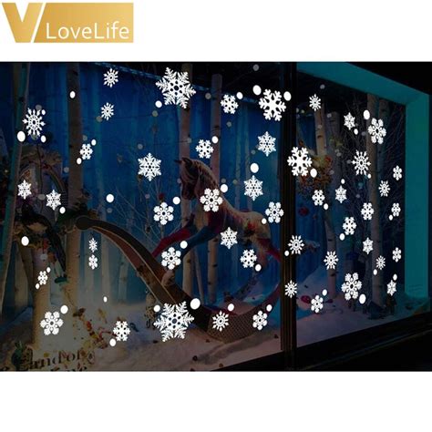 48pcsset Christmas Window Snowflake Stickers Office Christmas Party